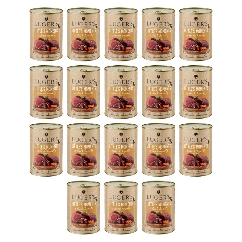 Karma dla psa LUGER’S Little's Moments Serce z kaczki i marchewką 18 x 400 g