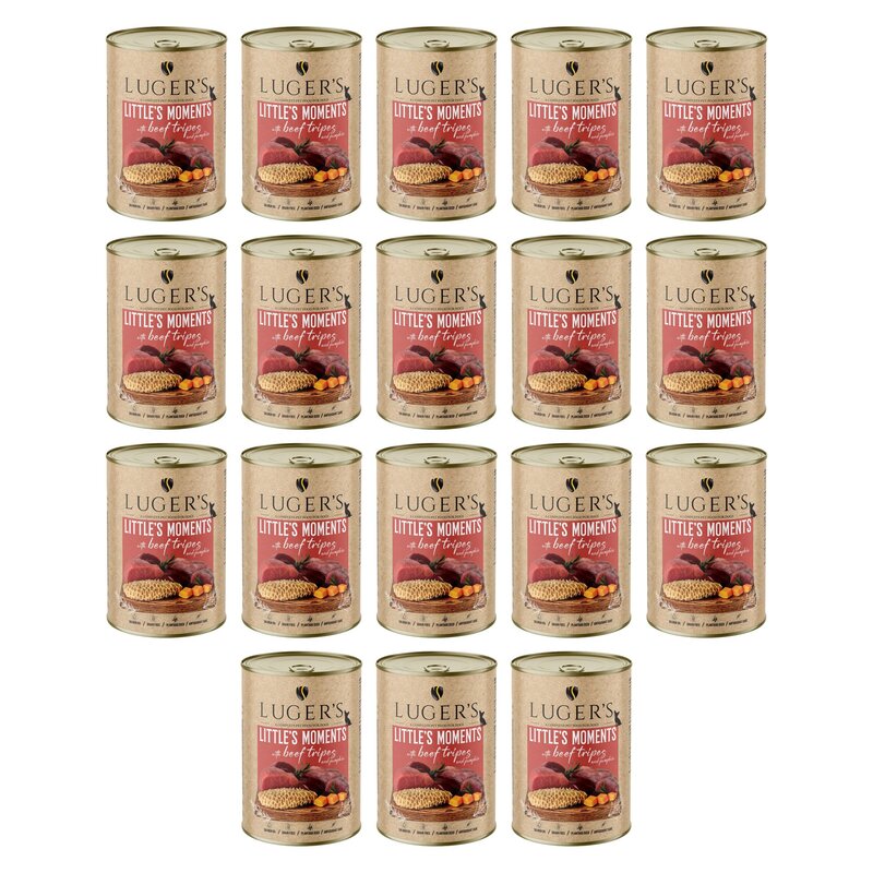 Karma dla psa LUGER'S Little's Moments z żołądkami wołowymi i dynią 18 x 400 g