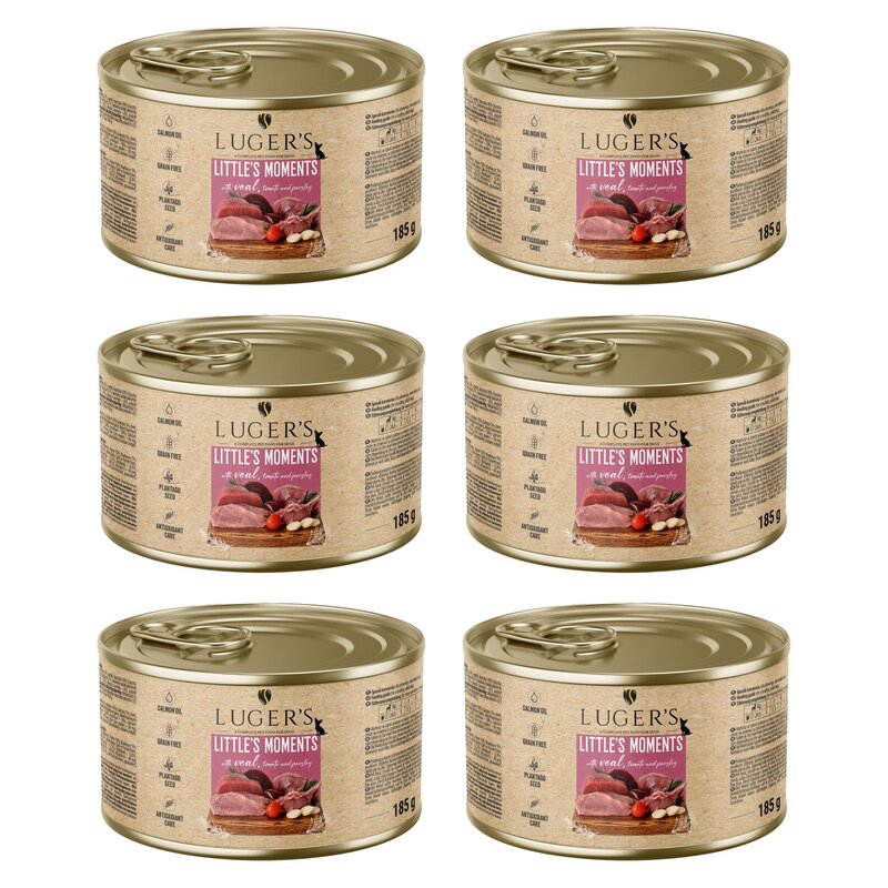 Karma dla psa LUGER'S Little's Moments z cielęciną, pomidorem i pietruszką 6 x 185 g