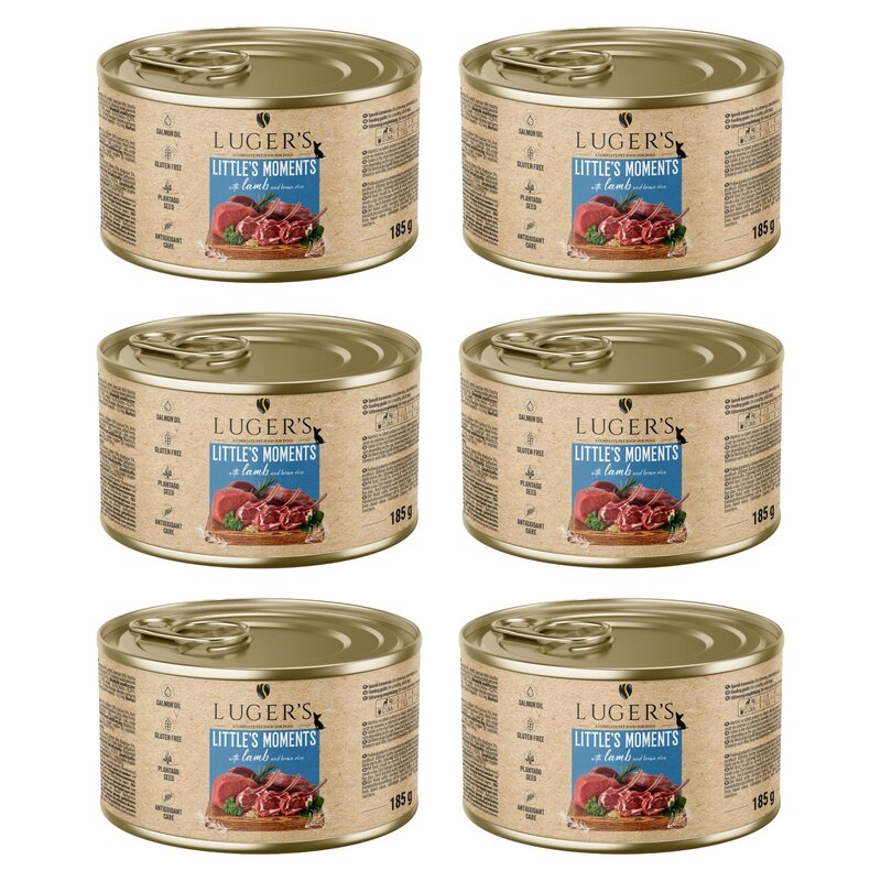 Karma dla psa LUGER’S Little's Moments Jagnięcina z ryżem brązowym 6 x 185 g