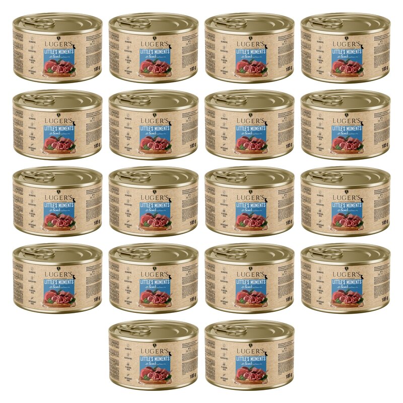 Karma dla psa LUGER’S Little's Moments Jagnięcina z ryżem brązowym 18 x 185 g