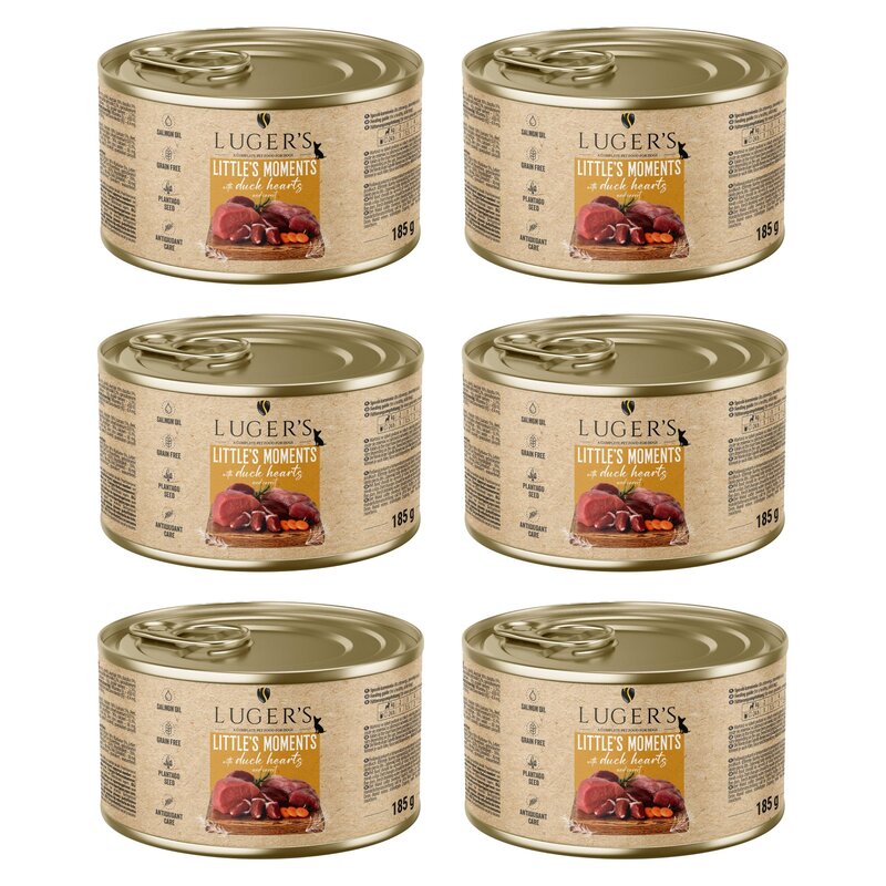 Karma dla psa LUGER’S Little's Moments Serce z kaczki i marchewką 6 x 185 g