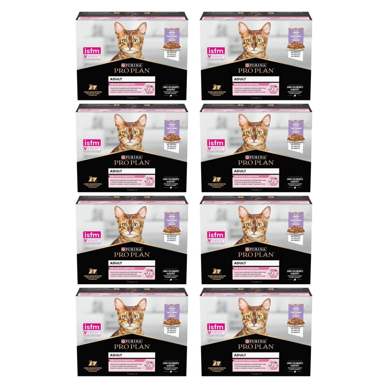 Karma dla kota PURINA Pro Plan Adult Delicate Digestion Indyk (80 x 85 g)