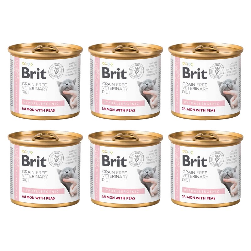 Karma dla kota BRIT Grain Free Veterinary Diets Hypoallergenic 6 x 200 g