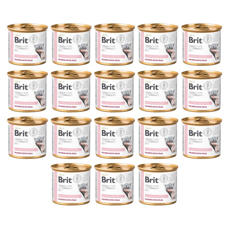 Karma dla kota BRIT Grain Free Veterinary Diets Hypoallergenic 18 x 200 g