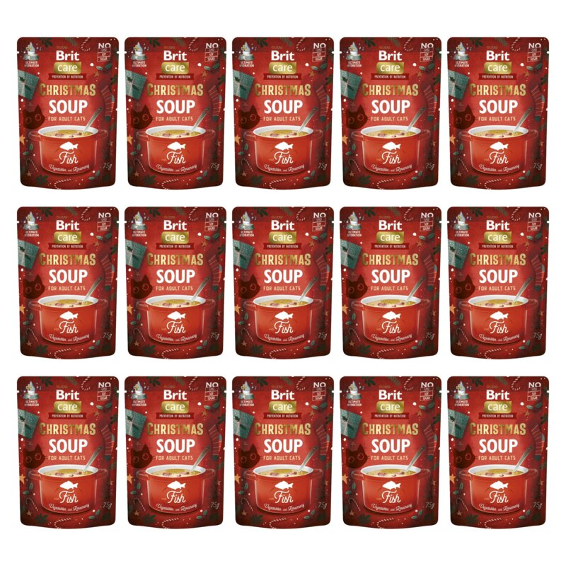 Przysmak dla kota BRIT CARE Cat Christmas Soup Fish 15 x 75 g