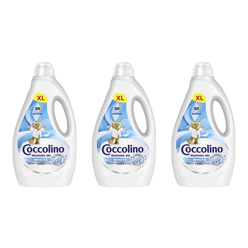 Żel do prania COCCOLINO White 3 x 2720 ml do białych tkanin