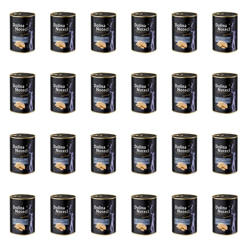 Karma dla kota DOLINA NOTECI Premium Sterilised Bogata w Perliczkę 24 x 400 g