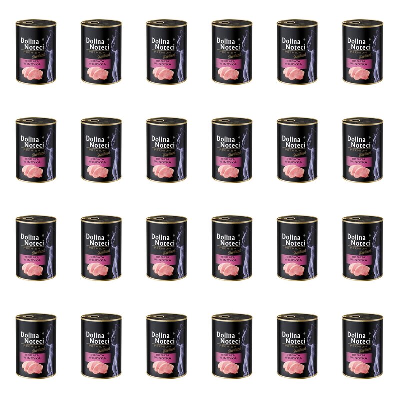 Karma dla kota DOLINA NOTECI Premium Sterilised Bogata w Indyka 24 x 400 g