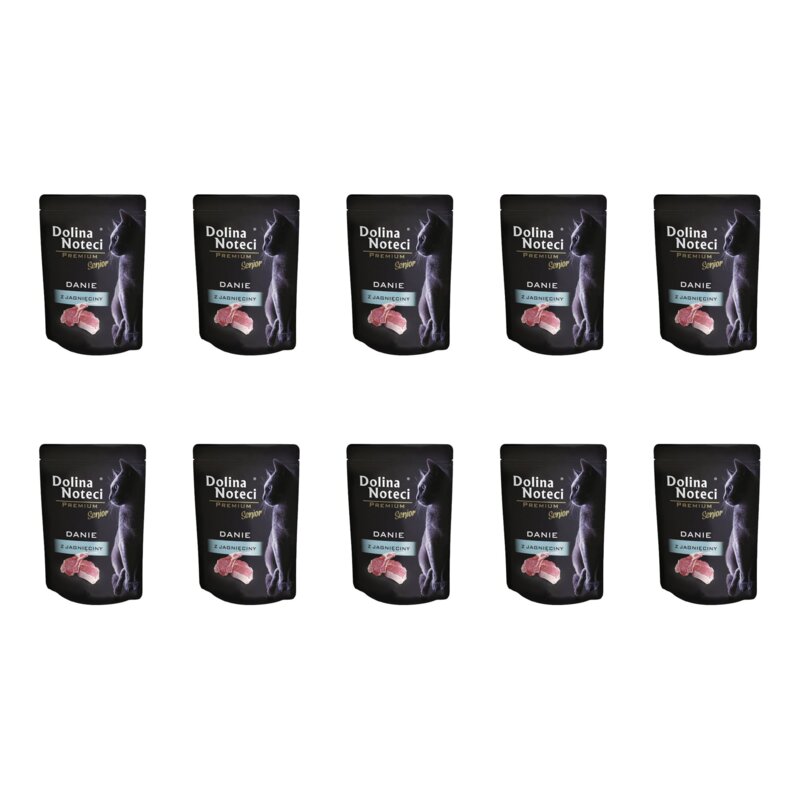 Karma dla kota DOLINA NOTECI Premium Senior Danie z jagnięciny 10 x 85 g