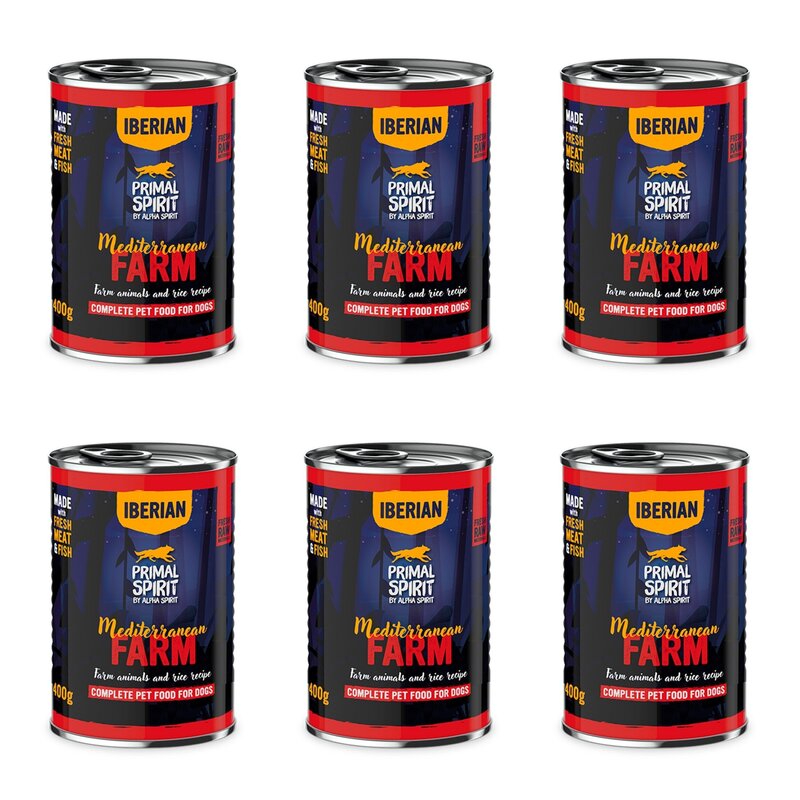 Karma dla psa PRIMAL SPIRIT Iberian Mediterranean Farm 6 x 400 g