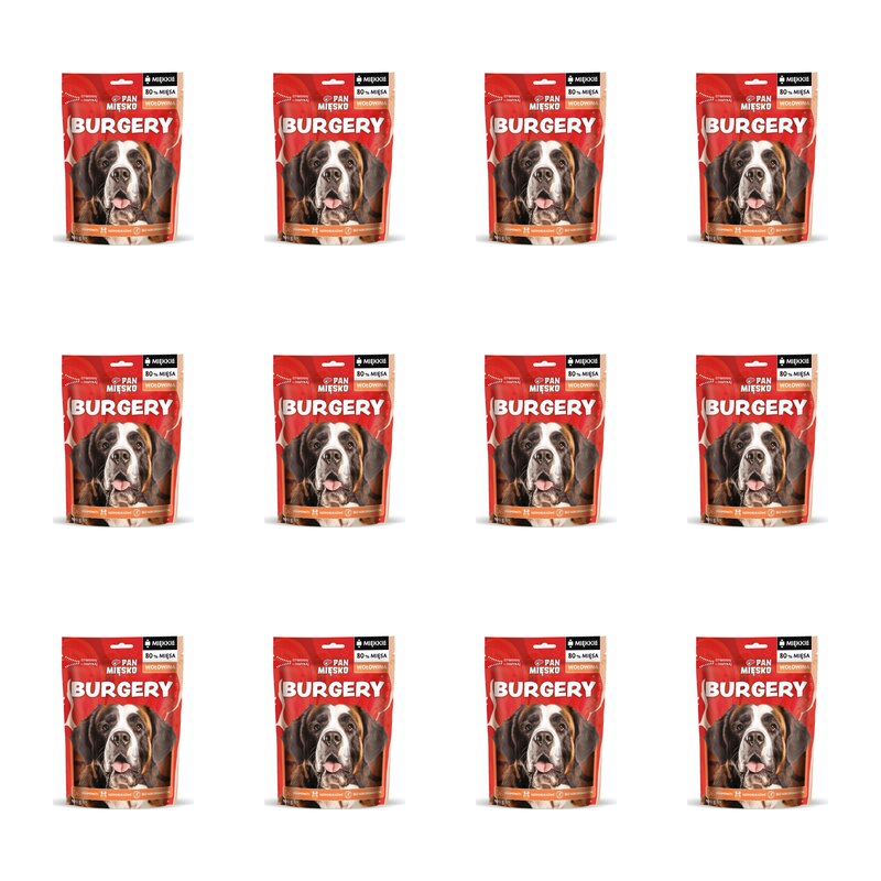 Przysmak dla psa PAN MIĘSKO Burgery Wołowina 12 x 100 g
