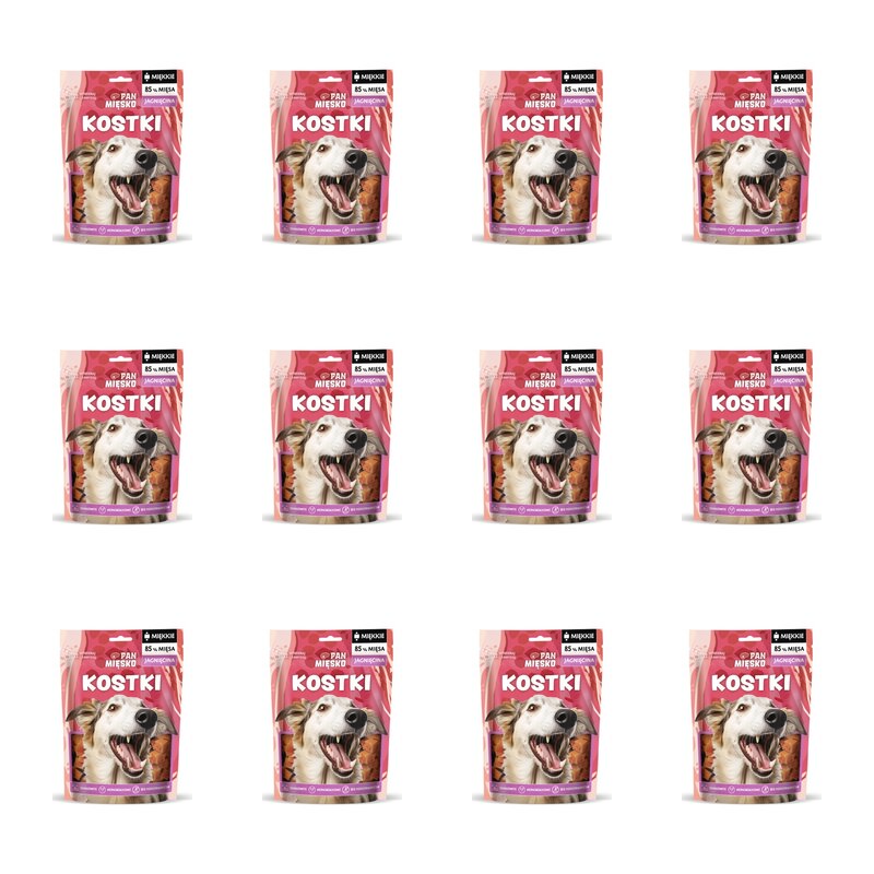 Przysmak dla psa PAN MIĘSKO Kostki Jagnięcina 12 x 100 g
