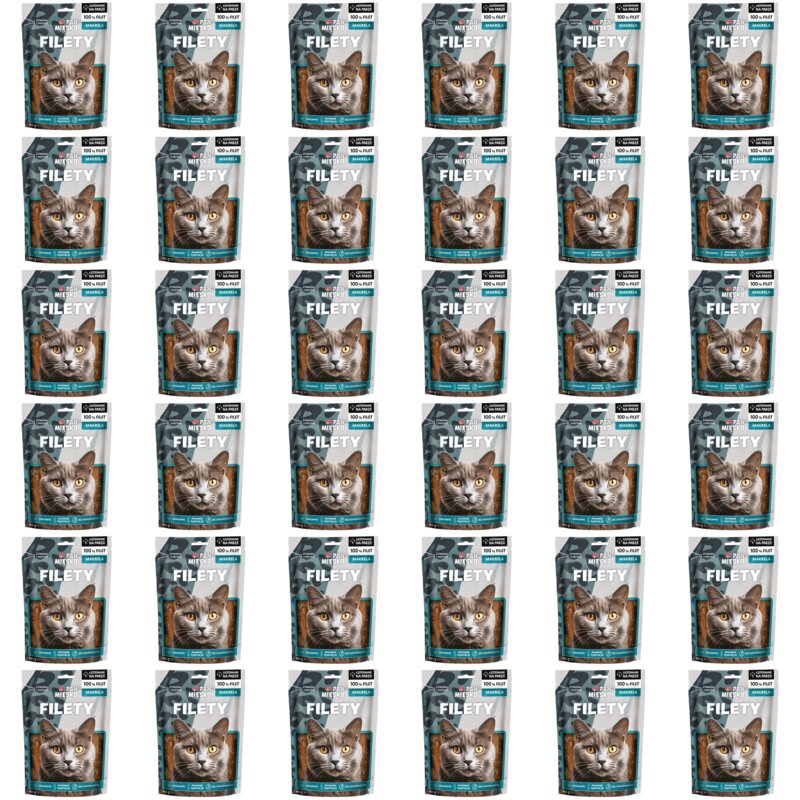 Przysmak dla kota PAN MIĘSKO Filety z makreli 36 x 100g