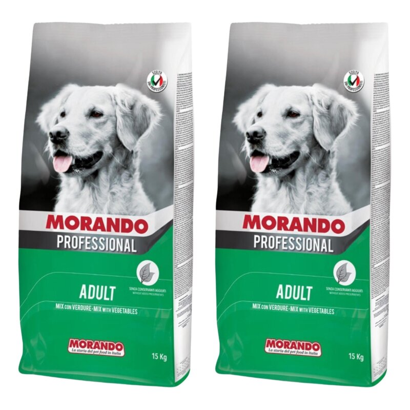 Karma dla psa MORANDO Professional Wołowina z drobiem i warzywami 2 x 15 kg