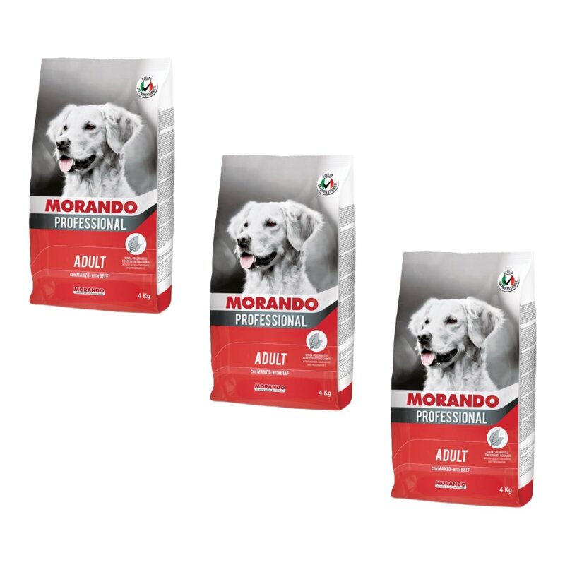Karma dla psa MORANDO Professional Wołowina 3 x 4 kg