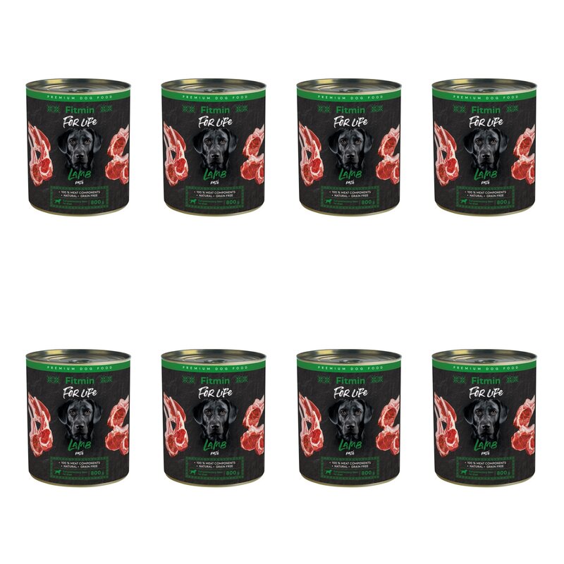 Karma dla psa FITMIN For Life Jagnięcina 8 x 800 g