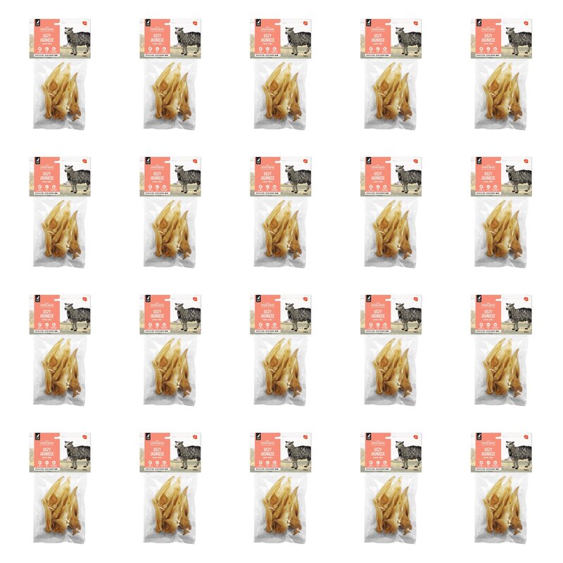 Przysmak dla psa WIEJSKA ZAGRODA Suszone uszy jagnięce 20 x 100 g