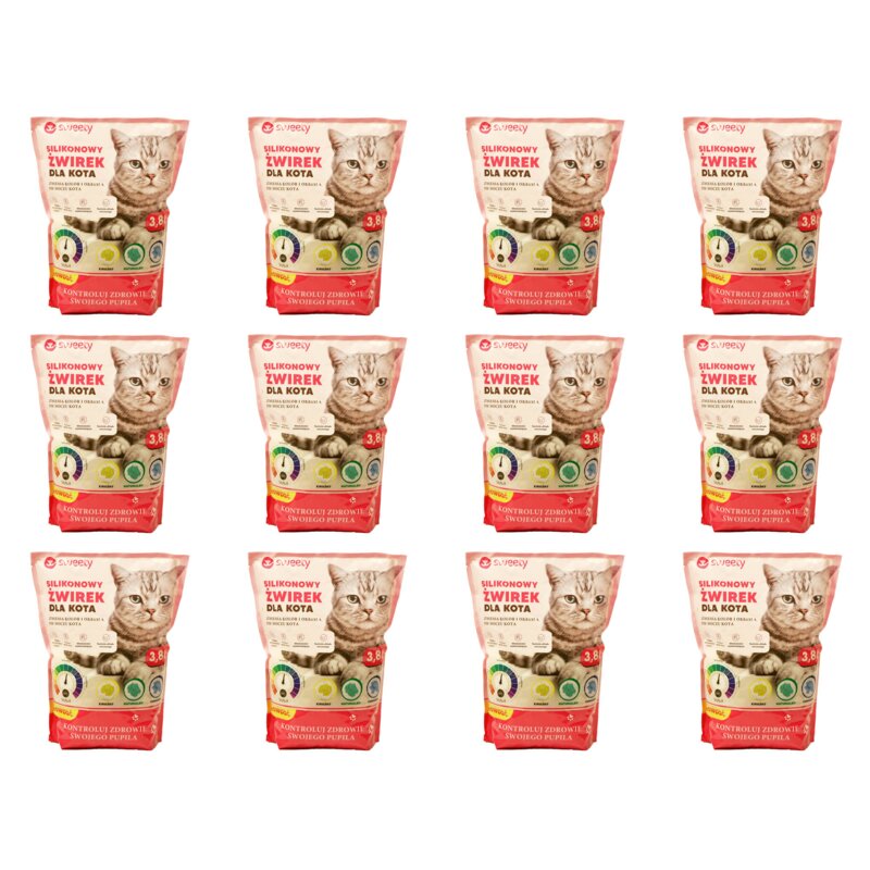 Żwirek dla kota SWEETY Kontrola PH moczu 12 x 3.8 L