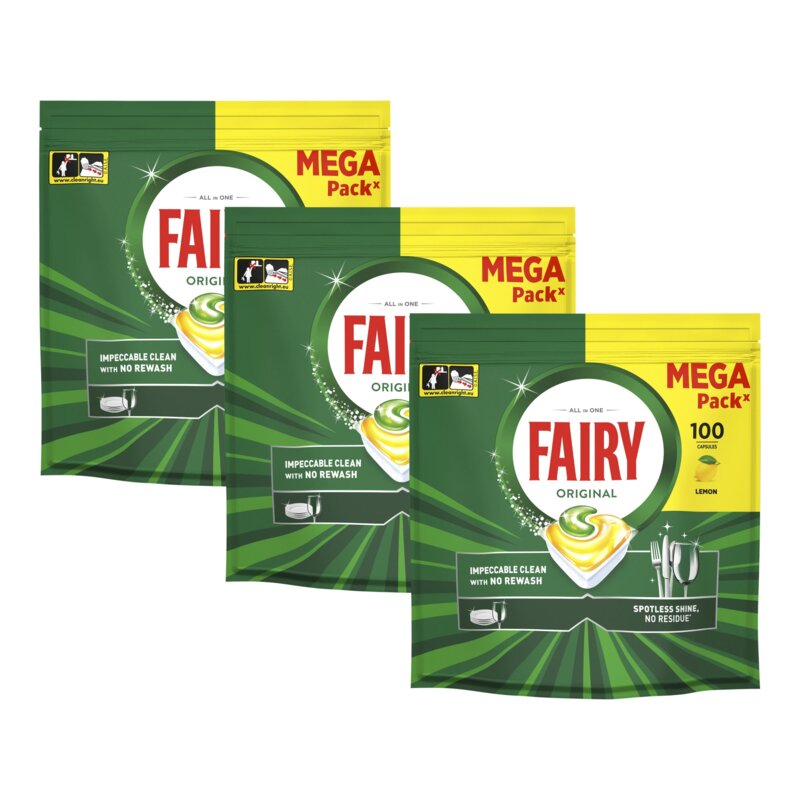 Kapsułki do zmywarek FAIRY Original All in One Cytryna - 300 szt.