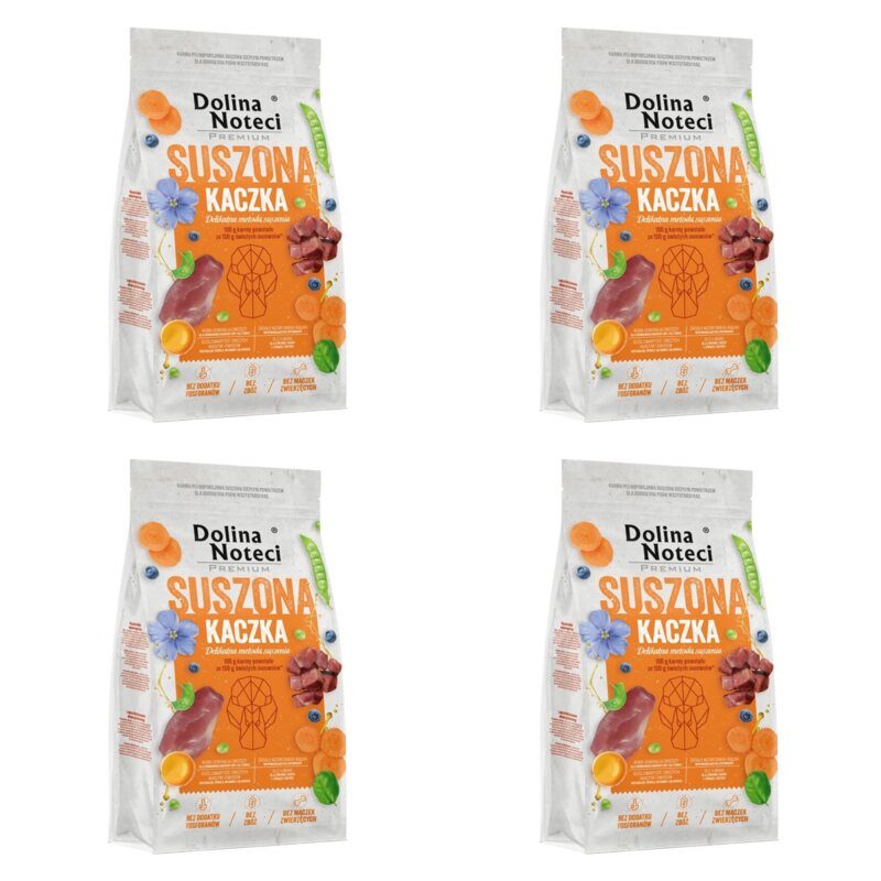 Karma dla psa suszona DOLINA NOTECI Premium Kaczka 4 x 9 kg