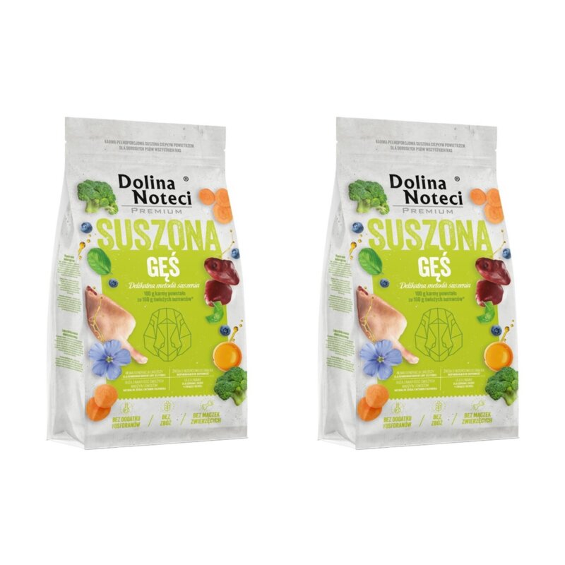 Karma dla psa suszona DOLINA NOTECI Premium Gęś 2 x 9 kg