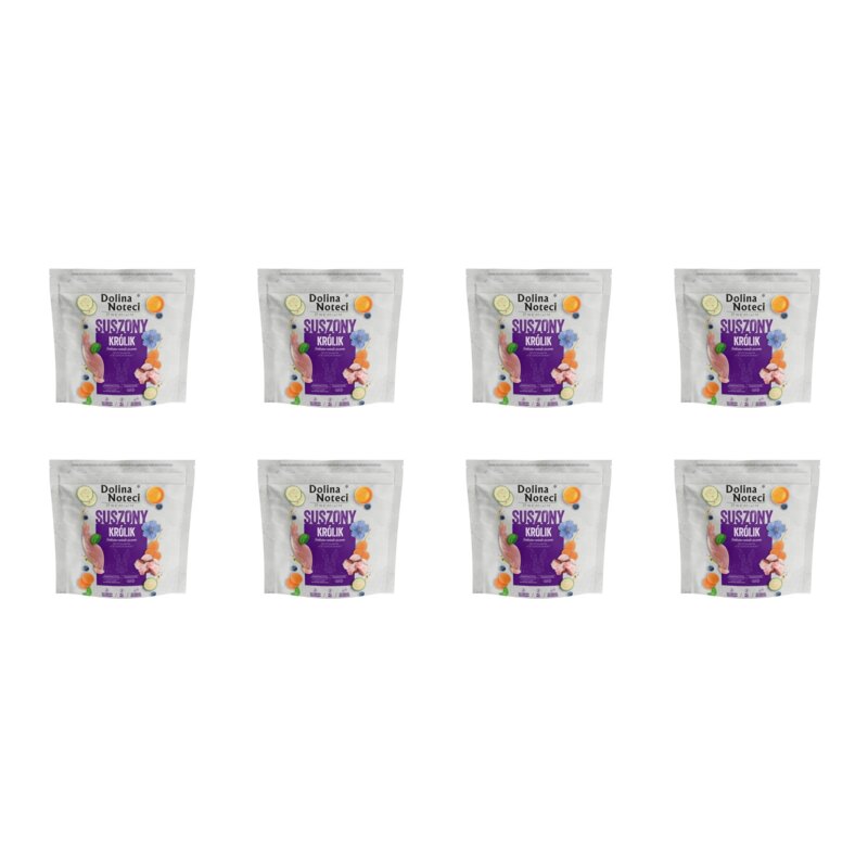 Karma dla psa suszona DOLINA NOTECI Premium Królik 8 x 1 kg