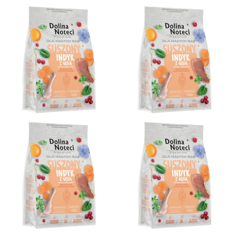 Karma dla psa DOLINA NOTECI Premium Indyk z gęsią 4 x 3 kg