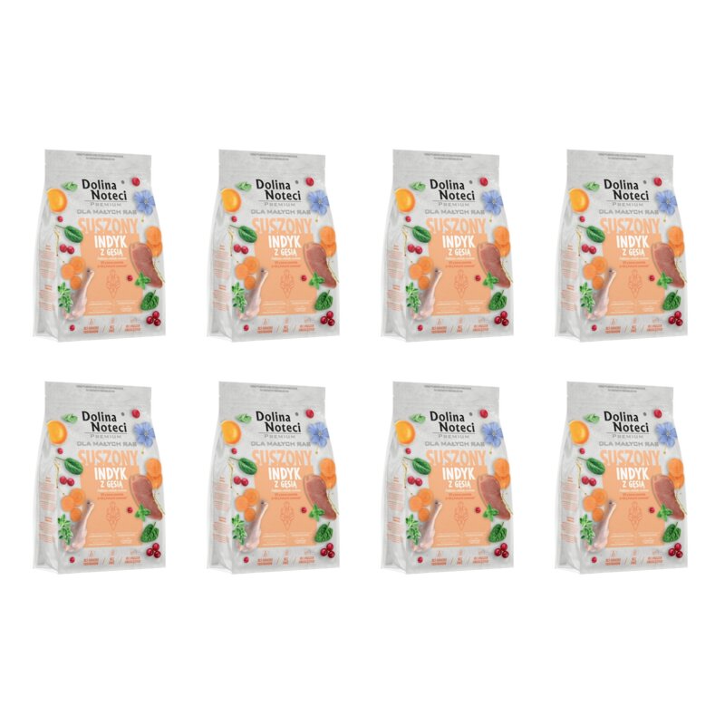 Karma dla psa DOLINA NOTECI Premium Indyk z gęsią 8 x 3 kg