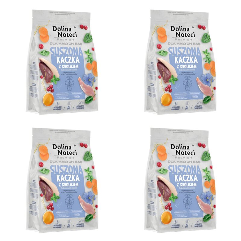 Karma dla psa DOLINA NOTECI Premium Kaczka z królikiem 4 x 3 kg