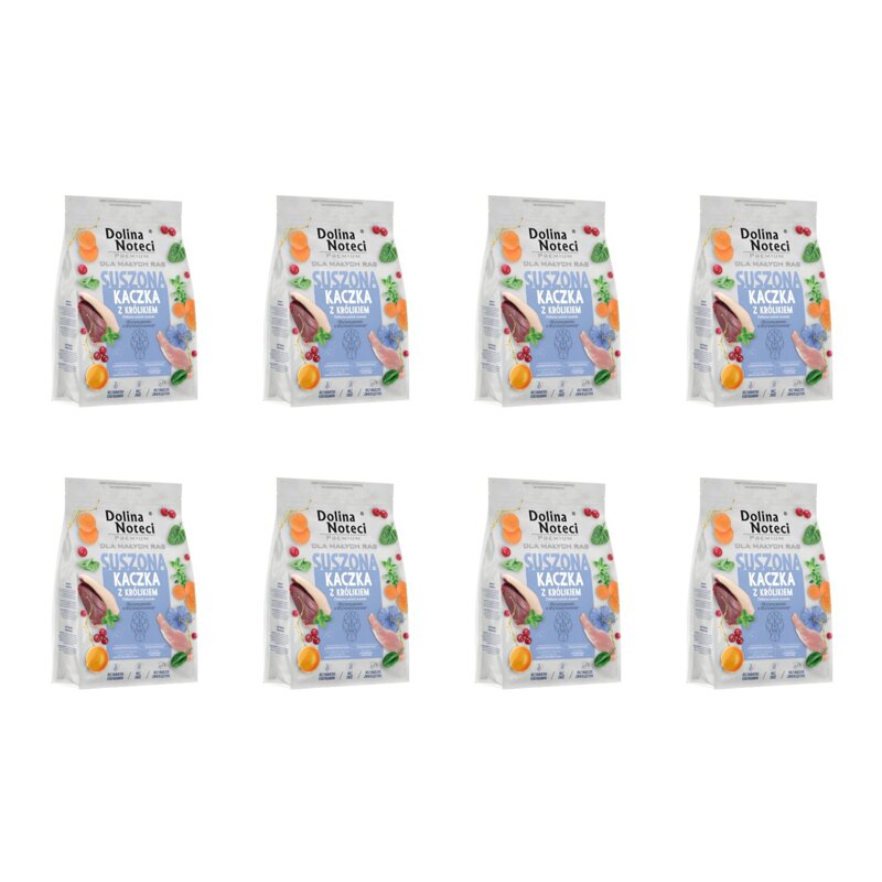 Karma dla psa DOLINA NOTECI Premium Kaczka z królikiem 8 x 3 kg