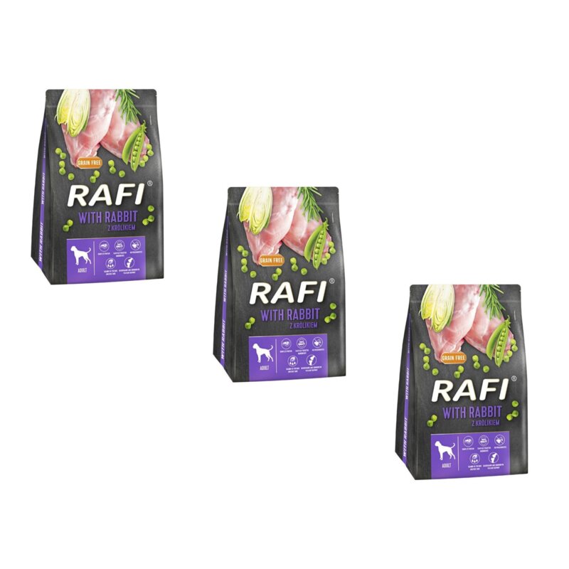 Karma dla psa RAFI z królikiem 3 x 3 kg