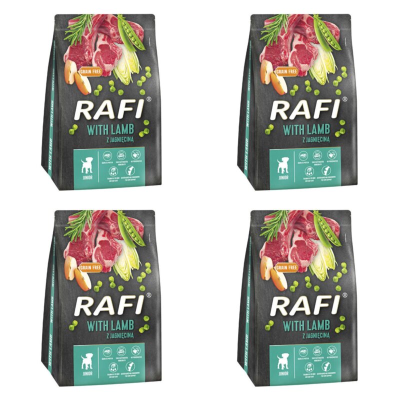 Karma dla psa RAFI Junior z jagnięciną 4 x 3 kg