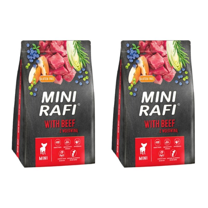 Karma dla psa RAFI Mini Wołowina 2 x 3 kg