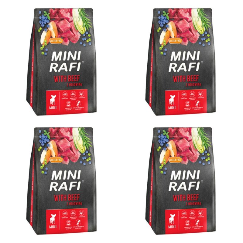 Karma dla psa RAFI Mini Wołowina 4 x 3 kg