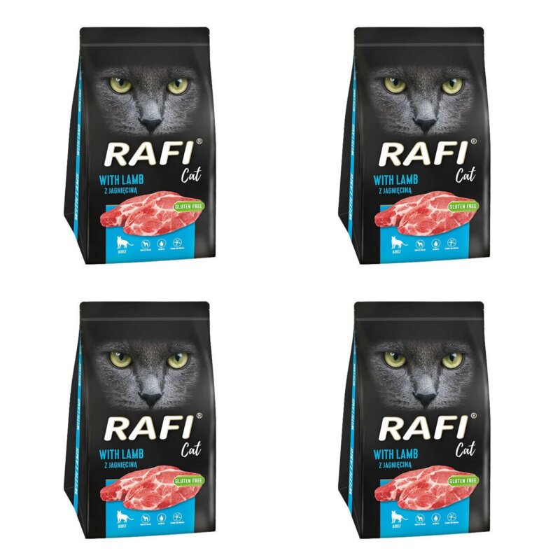 Karma dla kota RAFI Cat z Jagnięciną 4 x 1.5 kg