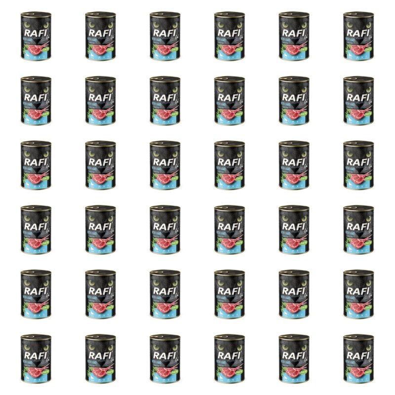 Karma dla kota RAFI z jagnięciną 36 x 400 g