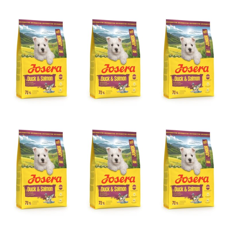 Karma dla psa JOSERA Mini Junior Duck & Salmon z kaczką i łososiem 6 x 3 kg