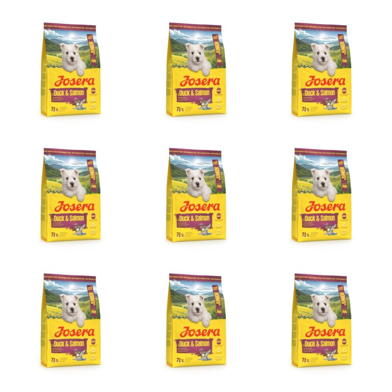 Karma dla psa JOSERA Mini Junior Duck & Salmon z kaczką i łososiem 9 x 3 kg