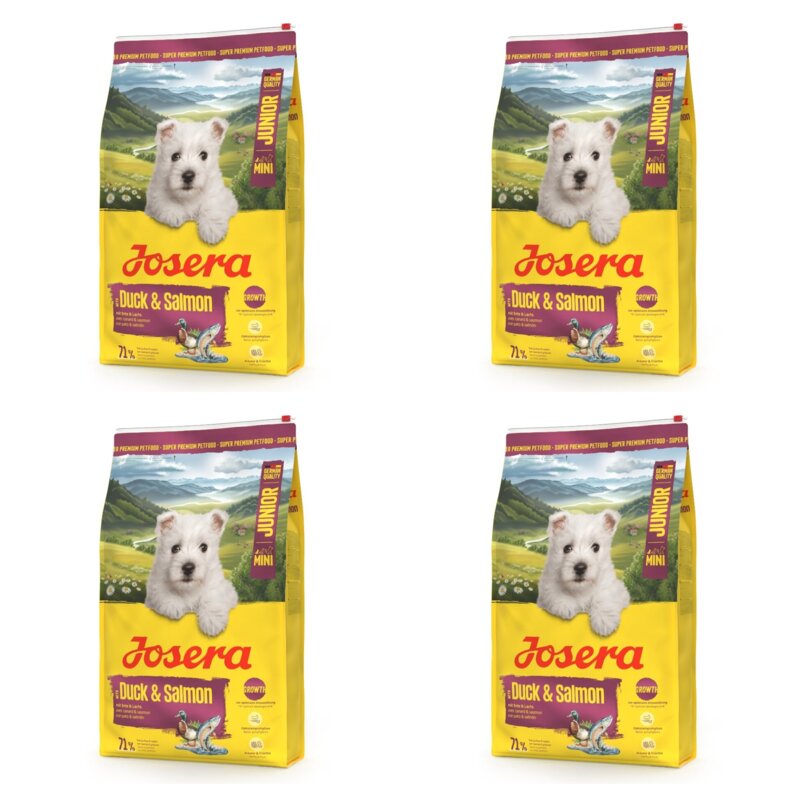 Karma dla psa JOSERA Mini Junior Duck & Salmon z kaczką i łososiem 4 x 10 kg