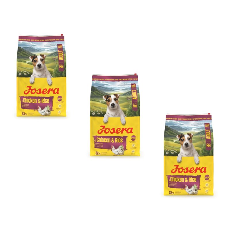 Karma dla psa JOSERA Mini Kurczak z ryżem 3 x 10 kg