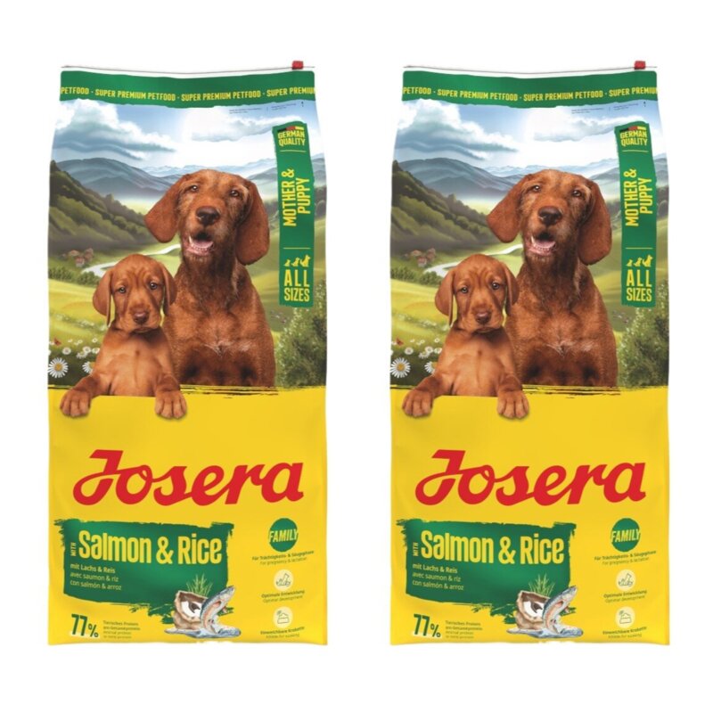 Karma dla psa JOSERA Mother & Puppy Łosoś z ryżem 2 x 12.5 kg