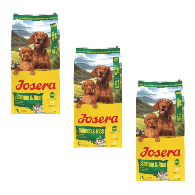 Karma dla psa JOSERA Mother & Puppy Łosoś z ryżem 3 x 12.5 kg
