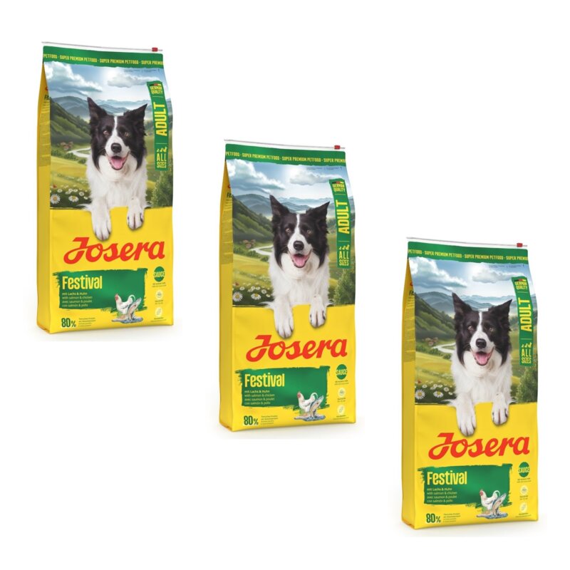 Karma dla psa JOSERA Festival Łosoś z kurczakiem 3 x 12.5 kg
