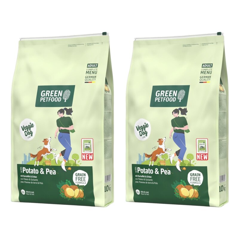 Karma dla psa GREEN PETFOOD VeggieDog z ziemniakami i groszkiem 2 x 10 kg