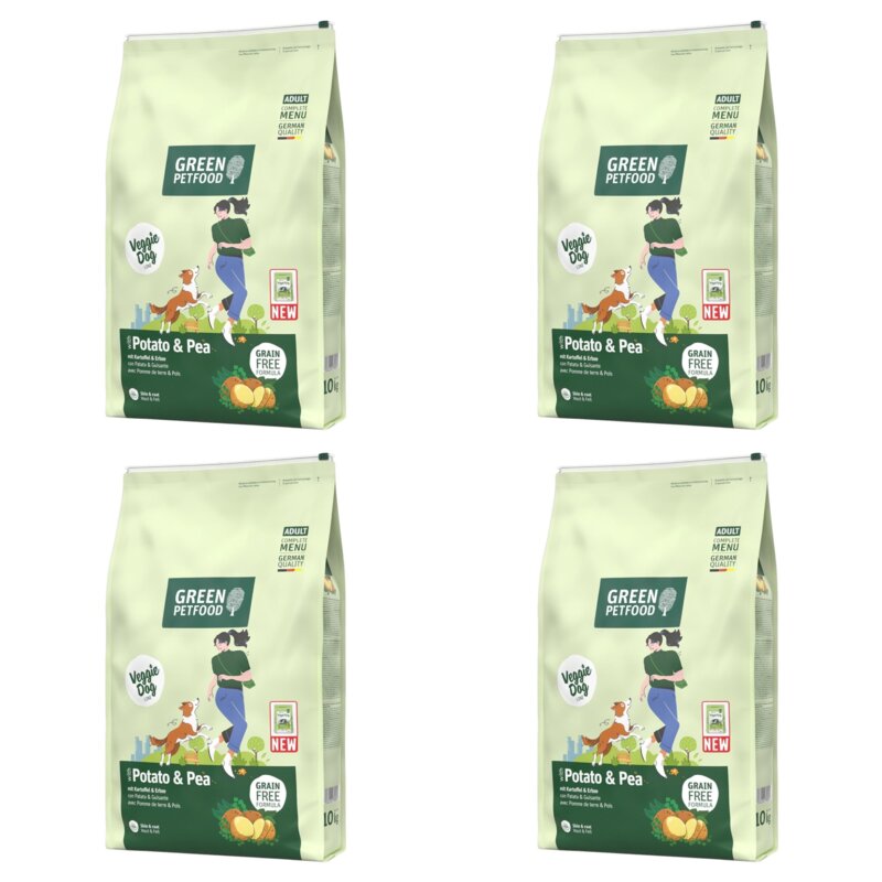 Karma dla psa GREEN PETFOOD VeggieDog z ziemniakami i groszkiem 4 x 10 kg