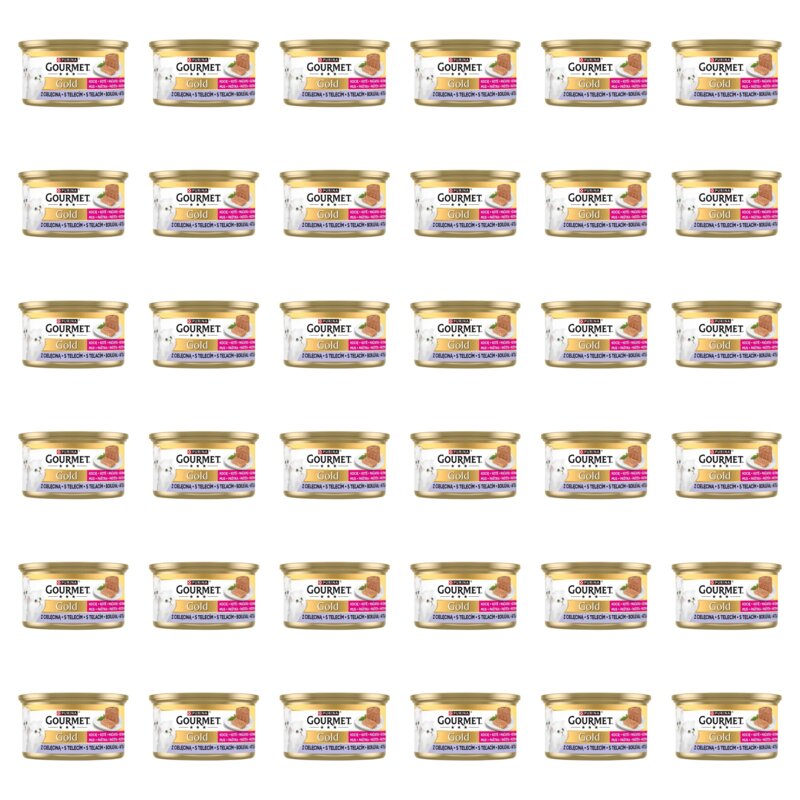Karma dla kota GOURMET Gold Kitten Mus Cielęcina 36 x 85 g