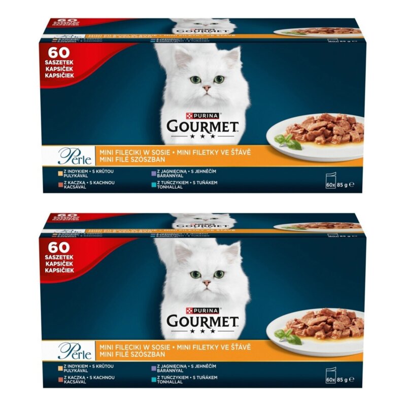 Karma dla kota GOURMET Perle Mix smaków w sosie 120 x 85 g