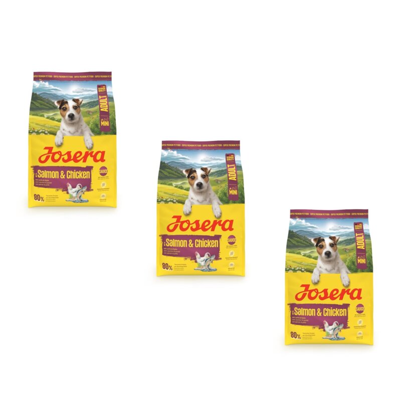 Karma dla psa JOSERA Mini Salmon & Chicken 3 x 3 kg