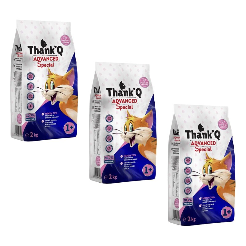 Karma dla kota THANK'Q Cat Advanced Special Ryba z warzywami 3 x 2 kg